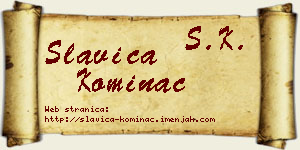 Slavica Kominac vizit kartica